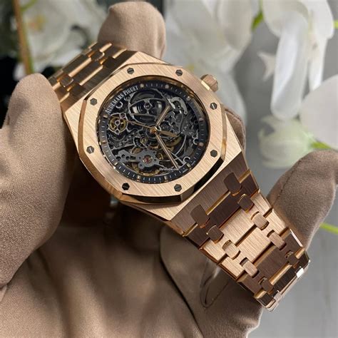 audemars piguet skeleton rose gold 41mm|ap royal oak skeleton price.